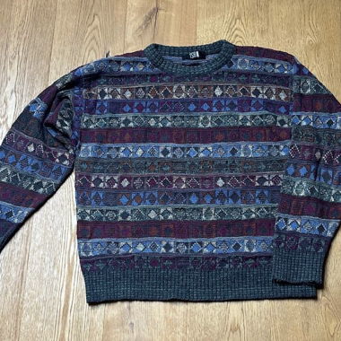 Multicoloured Oversized Knit Sweater size M/L