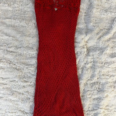 Guess rotes enges Strickkleid