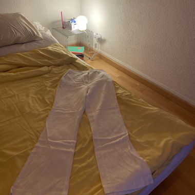 Pantalone di lino bianco