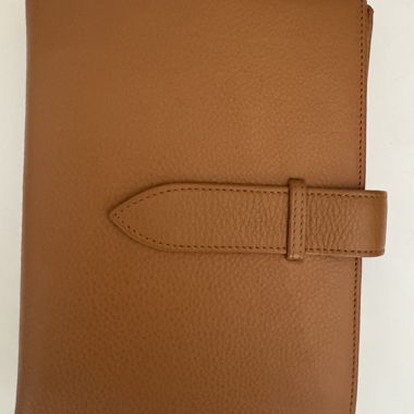 Agenda Smythson en cuir avec stylo doré