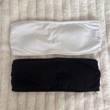 2 schwarze und weisse BHs von H&M