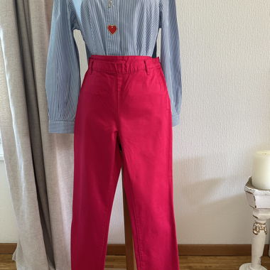 Fuchsia Rose Slim Pants
