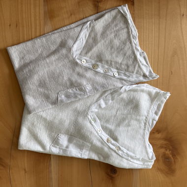 T-shirt pour femmes blanc et beige