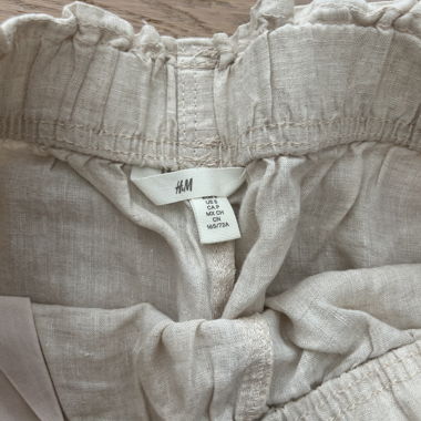 Pantaloni in lino beige H&M