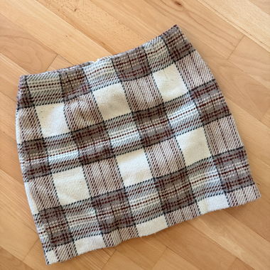 H&M karierten Minirock, Grösse EUR 38