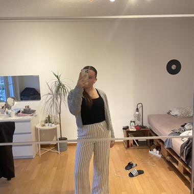 Pantalons en tissu à rayures
