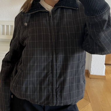 Karierte Übergangsjacke
