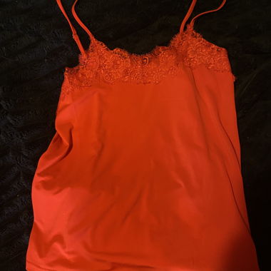 Red Lace Top by zebra Size S