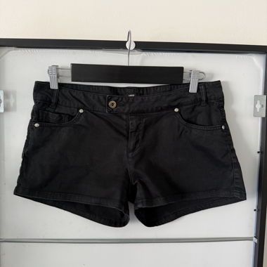 Shorts neri YES OR NO effetto denim slim tg L