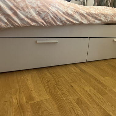 Lit IKEA 140/200 avec tiroirs et sommier 