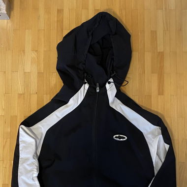 Corteiz spring jacket zip up black and white