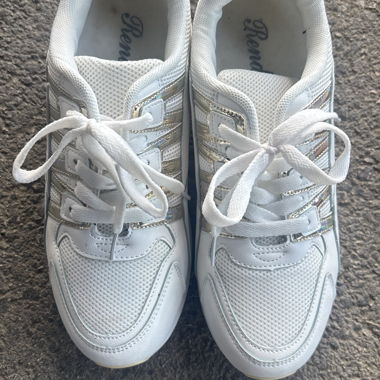 Sneakers bianche scintillanti