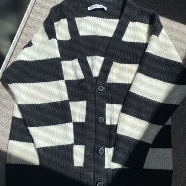 Cardigan a righe Bershka