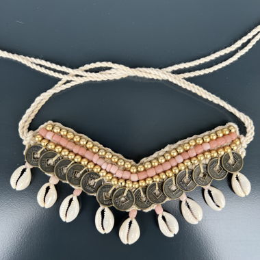 Boho necklace/bracelet, shells/cowrie/cauris