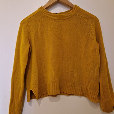Maglione in maglia giallo senape
