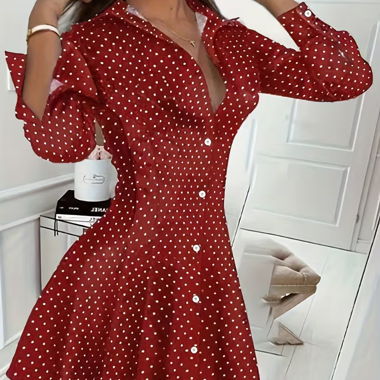 Punktiertes Hemdkleid / Gr. S / ungetragen / neu