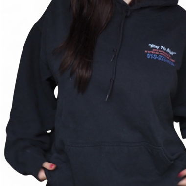 black hoodie