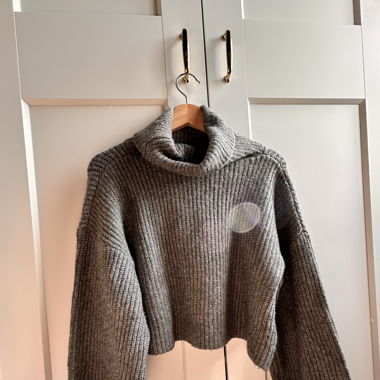 Warmer Cropped Rollkragenpulli