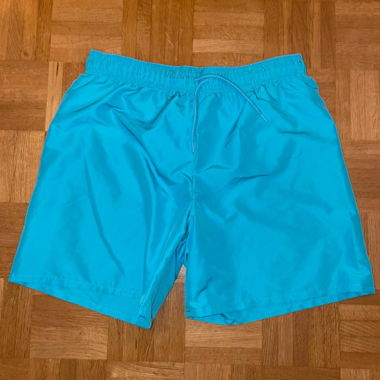 Shorts turquoise à taille élastique