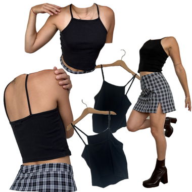 black halter neck top