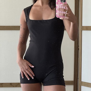 Bershka black playsuit