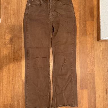 jeans marroni a zampa