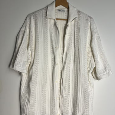 Blusa bianca Zara a maniche corte