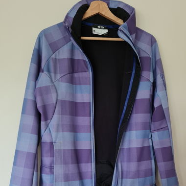 Giacca softshell Salomon M lilla a quadri