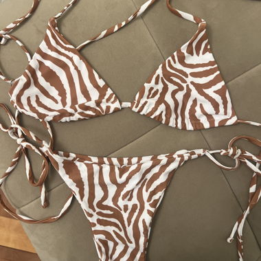 Ensemble de bikini zébré