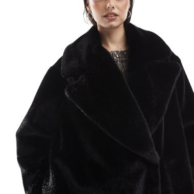 XXL Black Fake fur - NEW - never used 