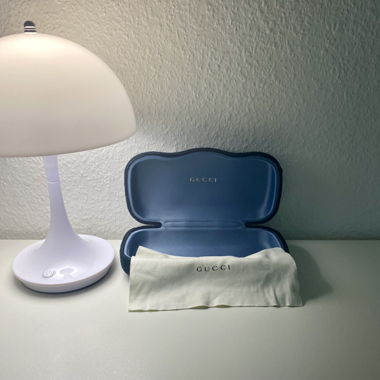 Original Gucci Brillenetui aus schwarzem Samt