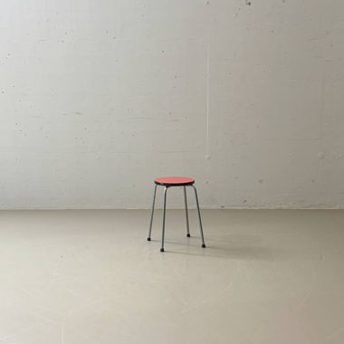 Tabouret Kelko avec assise rouge en résopal, années 60