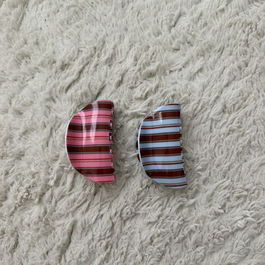 2 Haarclips mit Streifen 