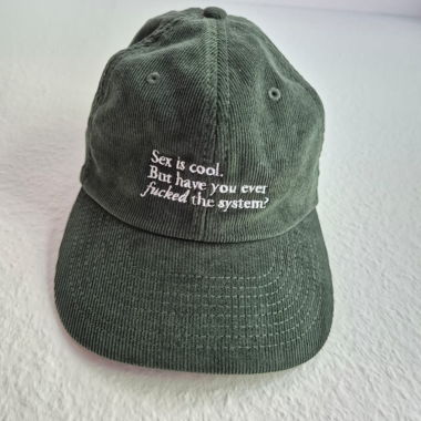 Cappellino Cord Plakativ verde