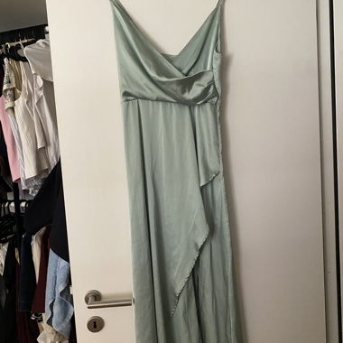 Mint satin dress