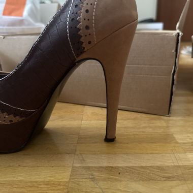 Vintage Portugues Design High Heels echter Leder
