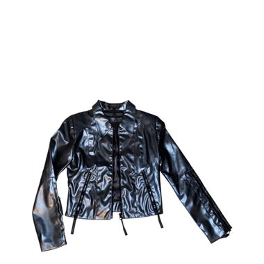 Chrome metallic racer jacket