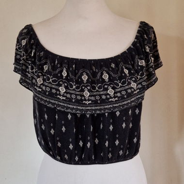 Crop top nero