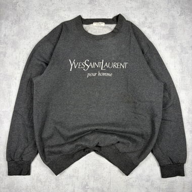 Sweatshirt gris Yves Saint Laurent pour homme