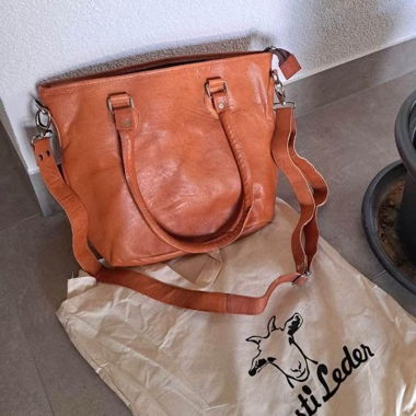 Gusti Leder - Vintage Handbag in Cognac Brown 