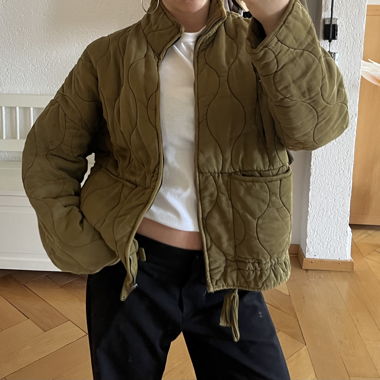 Gesteppte Jacke olivgrün