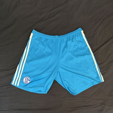 Pantaloncini Adidas Schalke blu/bianco taglia L