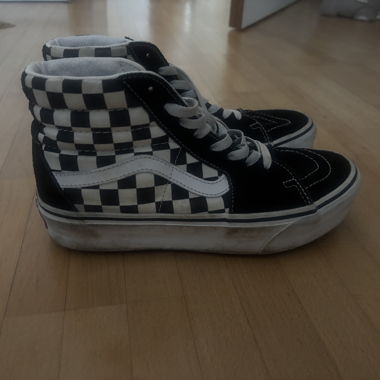 Chaussures Vans à plateforme à carreaux