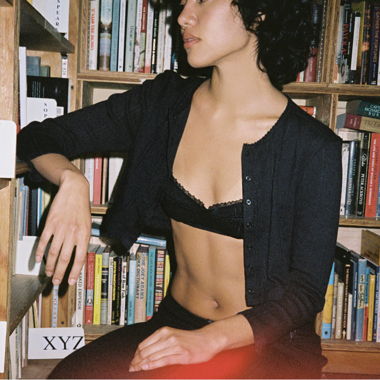 Coucou intimates bralette balconette nera
