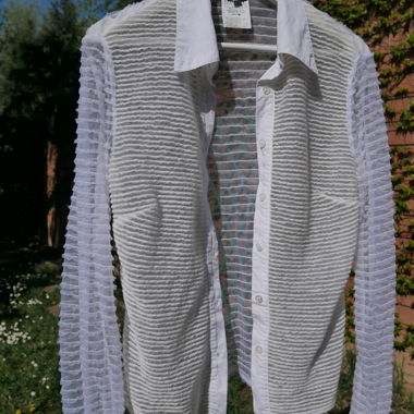 Vintage Gianfranco Ferre ätherisches Woll-Meshhemd