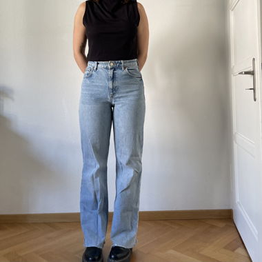 Hellblaue High Waist Jeans
