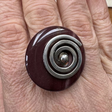 Bague argent pierres interchangeables 