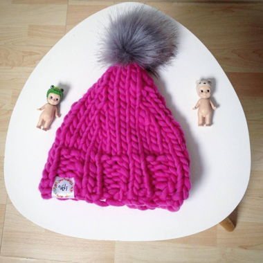 Fuchsia Pink Beanie