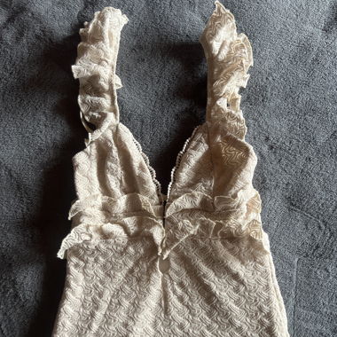 Long Dress with Ruffles and Open Back