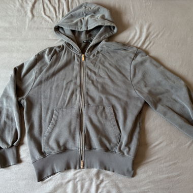 Grazuer Kapuzen-Sweatjacke mit Reissverschluss grau